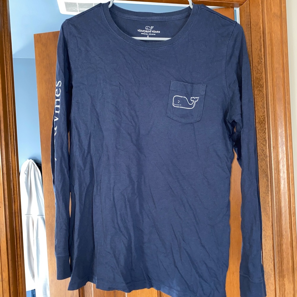 Vineyard Vines Blue Pocket Tee
